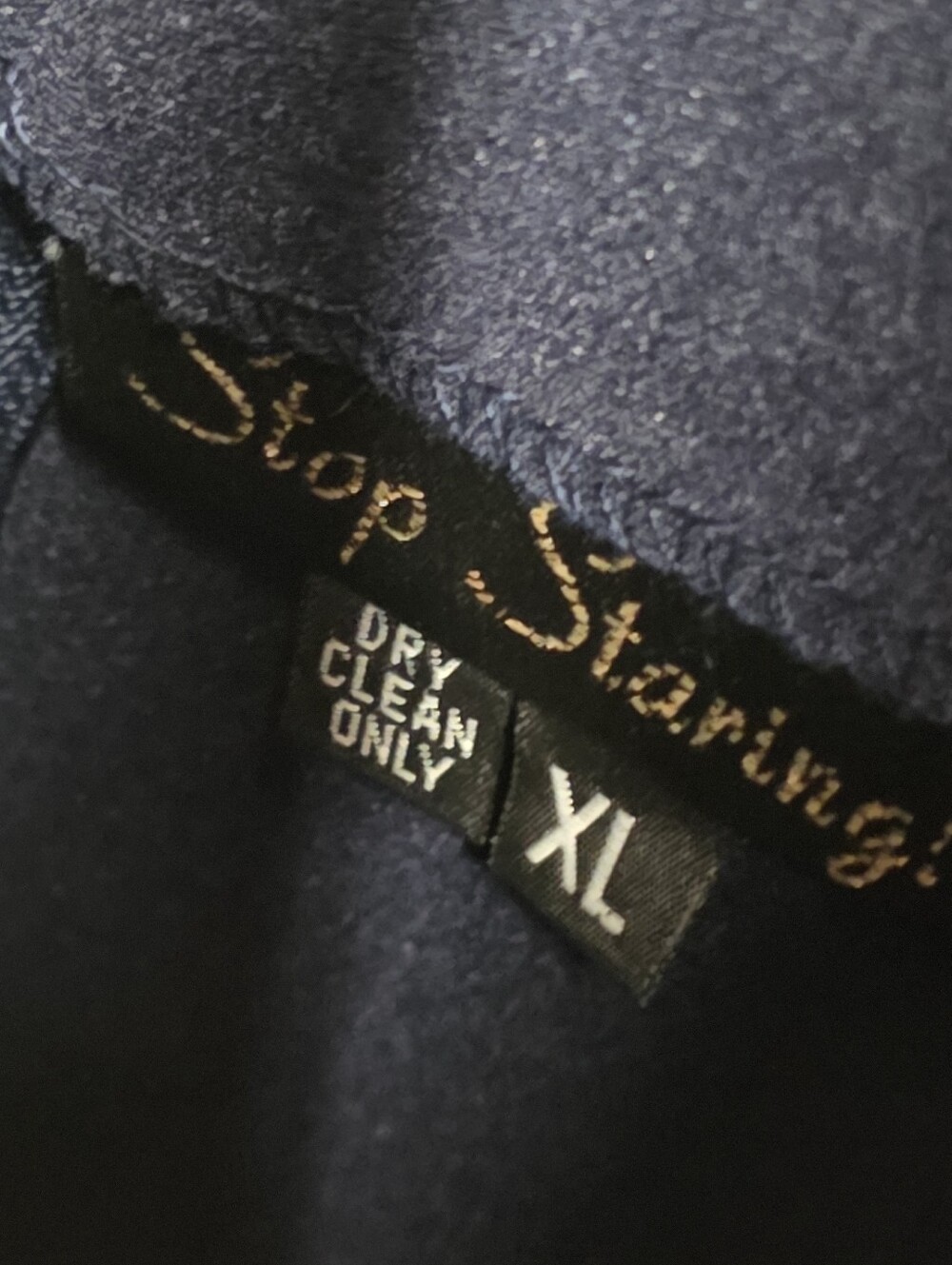 Stop Staring! Belinda Navy Blue Swing Dress with Bow | Pin Up Rockabilly XL - Picture 6 of 6